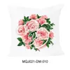Glad mamma dag brev kudde fodral rosa blomma tryckt kuddehölje för hem soffa dekorativa kuddar täcker gga4729