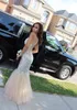 2022 Major Beading Sexy Long Prom Dresses Sleeveless Mermaid Crystal Evening Vintage Fishtail Cocktail Party Dress Custom Made254C