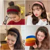 Solid Velvet Bezel Women Headband Girls Vintage knit Soft band Copricapo Gomme Fasce per capelli elastiche