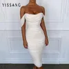 blanc sur l'épaule bodycon