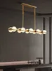 Modern Koppar Hängsmycke Lampor för matsal Nordic Bried Ball Chandelier Shop Inomhus Haning Light Fixture / Suspension