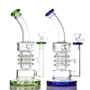 Hopahs Three Circle Two Honeycomb Glass Bong 14 mm Female 5 Color for Smoke Water Bongs