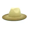 Береты Fedora Hats Gradient Color Fairth Hat Мужчины Женщины Весна Осень Формальное Платье Панама Сомбрерос де Муйер Топ NZ191