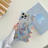 Square Butterfly Cases For iPhone 13 12 Pro Max 11 XR XS 7 8 Plus SE2020 Electroplated Seashell Texture Phone Case