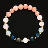 Fios de miçangas boho Bracelets de pedra natural Jóias para mulheres Moda Gemstone Bracelet Girls Presente Inte22