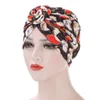 Vêtements ethniques Femmes Musulmanes Bonnet Cancer Chapeau Chemo Cap Perte De Cheveux Plissé Foulard Turban Wrap Couverture Imprimer Mode Bonnets Skul260a