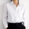 Mode femme Blouses 2021 chemise à manches longues femmes col rabattu bureau dames hauts blanc Blouse femmes et C181 chemises pour femmes