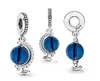Original rose gold pink air balloon blue globe charm pendant Fit bracelet 100% 925 sterling silver beads for women5416024