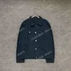 21ss erkek kadın tasarımcı kot Ceketler paris Jakarlı mektup kumaş giyim sokak giyimi Coats Kabanlar uzun kollu erkek Giyim mor siyah mavi M-2XL