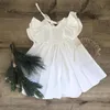 Summer Baby Girls Dresses European America Toddler Kids Girl Ruffles Princess Linen Fashion Clothing 210521