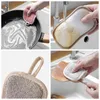 Cozinha dupla cozinha mágica limpeza esponja esponja esponjas prato lavar toalhas de limpeza escova de banho wipe pad jy0895