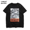 Simwood Verão Novo estilo chinês t-shirt homens hip hop streetwear tshirt Cópia do artista mais tamanho 100% algodão qualidade tops 190246 H1218