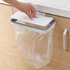 Kitchen Storage & Organization Portable Plastic Garbage Hanging Rack With Cover Cabinet Door Trash Holder Food Organizer Dry Shelf Accessori