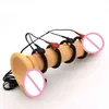 NXYCockrings 4 pièces anneaux péniens choc électrique conducteur Silicone anneau de pénis Scrotum Bondage électro Stim Therepy masseur jouets sexuels pour hommes 1124