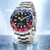 Lige 40mm GMT男性機械式時計100m防水トップブランドサファイアガラスステンレス鋼ビジネス自動男性腕時計210527