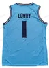 Custom Villanova Lowry كرة السلة جيرسي الرجال جميعهم أزرق مخيط أي حجم 2xs-5xl اسم ورقم أعلى جودة