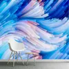 Papéis de parede Youman personalizado 3D papel de parede abstrato murais de parede PO para sala de estar Linha azul geométrica moderna