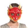 PU-Drachen-Cosplay-Maske für Kinder, Halloween, Ostern, Karneval, Kostümmasken in 5 Farben, Maskerade-Requisiten, Maske HNA19004