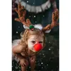 2020 Christmas Baby Girl Romper Deer Costume Ubrania bez rękawów Druku