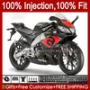 Wstrzyknięcie dla Aprilia RSV1000 R Mille RSV1000 10 11 12 13 14 15 Grey Black 77NO19 RSV 1000R RSV1000R 2011 2012 2013 2014 2014 2015 Owalnia