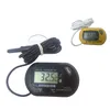 Mini Digital Fish Aquarium Thermometer Tank med kabelansluten sensor Batteri ingår i OPP Bag svart gul färg för alternativ 4987 Q2