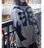 Gothic Plus Size Hoodie Clothes Fashion Vintage Ins Irregular Printing Long Sleeve for Teens Sweatshirt 210910