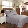 El Bedding White Bed Parta 100% algodão cor sólida folha plana 210626