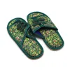 Handcrafted Chinese knot Silk Brocade Slippers Wedding Party Favor Adult Women Indoor Rubber Bottom9381189