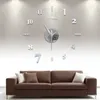 Wanduhren Uhr 3D DIY Große Uhr Horloge Acryl Spiegel Aufkleber Küche Duvar Saat Klock Moderne Mute Home Brief Dekor