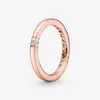 Jóias Fine Autêntica 925 Sterling Silver Ring Fit Pandora Charm Logo Corações Engajamento de Casamento DIY Anéis de Casamento DIY