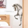 Grote 60 * 110 cm Creatieve Painting Horse Woondecoratie Muursticker Dier Posters voor Woonkamer Slaapkamer Vinyl Muurschildering Decals 210914