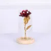 Ewige Rose, LED-Licht, blinkende Blumen in Glaskuppel, Valentinstagsgeschenk, Hochzeitsdekoration, Valentinstag, Mariage 210610