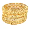 Bangle Dubai Bangles For Women 24K Ethiopian Africa Fashion Gold Color Saudi Arabia Bride Wedding Bracelet Jewelry Gifts202L