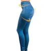 Femmes polaire doublé hiver Jegging jean génie mince mode jegging Leggings 2 vraies poches femme Fitness Pants8525034