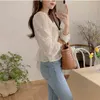 S-XL Oversize Women Blouses Spring Tops Femme Casual Lace Womens Blouse Fall Girls Shirt Långärmad Plus Storlek Blusas Höst 210423