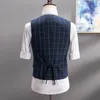 Herenvesten V-hals Kraagpak Vest Business Casual vest ondergoed ondergoed met één borste mode blazer top voor mannen 002