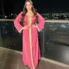 Ropa étnica musulmán Abaya vestido de mujer de Oriente Medio cinta de diamante encaje Dubai Dashiki turco Eid primavera/verano suelto 2022