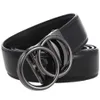 belt111 ine Leather Belt Classical Gold Sier Black Color Buckle Belts 110cm-130cm Male Strap