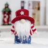 Vatansever GNOME Hediyeler Bağımsızlık Günü Tatil Dekorasyon El Yapımı İskandinav Tomte Elf Cüce Cüceler Peluş Bebek