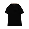 Haftowe litery męskie T-shirty moda odzież z krótkim rękawem calssic tshirt Wysokiej jakości czarny biały tee biznesowy
