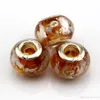 100 stuks koffie goudfolie alfabet quotequot lampwork glas groot gat afstandhouders kralen voor sieraden maken armband ketting DIY Acc7294865