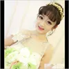 Headbands Pearl Crystal Gold Plated Leaves Vine Wedding Headband Aessories Bridal Headwear Hair Jewelry Rhinestone Head Ps2983 Drop Delivery