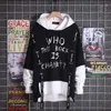 Moletom Masculino Moletom Com Letras Estampado Moda Masculina Moda Casual Com Gola Redonda Lounge Wear Estilo Hip Hop Streetwear Roupas Esportivas Punk