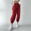 Womens Print Speck Loose Sports Pants Fashion Trend High Waist Solid Button Cargo Joggers Designer Autumn Female Casual Straight Trousers