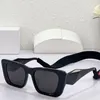 Designer Mens and Womens Sunglasses SPS08WF Fashion Classic Shopping Mannen Womens Zwart Frame Reizen Vakantie Strand UV Belt Strap