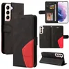 Contrast Color Leather Wallet Cases For Iphone 13 Pro Max Mini 12 11 X XR XS 8 7 6 Abstract Hybrid Hit Holder Flip Cover Business Shockproof