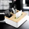 Tissue Boxes & Napkins Plastic Box Brand Modern Wooden Cover Paper With Oak Home Car Holder Case Organizer