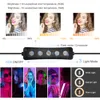 Illuminazione Selfie Ring Light Rgb Ringlight Ring Lamp Streaming con treppiede per Foto Makeup Artist Shooting Video Photography