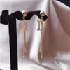 Merk Lange Ketting Letter G Opknoping Oorbellen Voor Dames Crystal Big Dangle Earring Wedding Sieraden Verklaring Pendientes