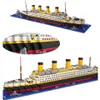 LOZ 1860 PCS Titanic Cruise Ship Modell Båt DIY Diamond Lepining Byggstenar Bricks Kit Barnleksaker Julklapp X0503